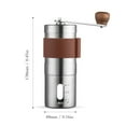 thumbnail image 5 of Manual Hand Coffee Grinder with Ceramic Burr Mill Adjustable Grind Stainless Steel Body Wood Holder Built To Last Portable & Washable for Home and Camping Use, 5 of 7