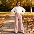 thumbnail image 3 of YunPes Teen Girls Corduroy Pants Baggy Wide Leg Pants Elastic High Waist Loose Sweatpants Casual Stretchy Pockets Trousers, 3 of 10
