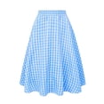 thumbnail image 4 of Tdoqot Girls Plaid Skirts with Pockets- Flowy Summer Elastic Waist Cute Casual Kids Maxi Skirts Blue Size 6-14, 4 of 6