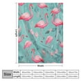 thumbnail image 2 of ARISTURING Flamingo Throw Blanket - Flamingo Feather Flannel Printed Blanket, Tropical Theme Bed Couch Sofa Travel All Season Fuzzy Throws for Teens Adults Room Decoration, 2 of 7
