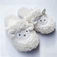 thumbnail image 6 of Qingpeng Ladies Closed Toe Open Back Plush Slippers Soft Cozy House Shoes Comfortable Indoor Footwear with Playful Sheep Design for Home, 6 of 8