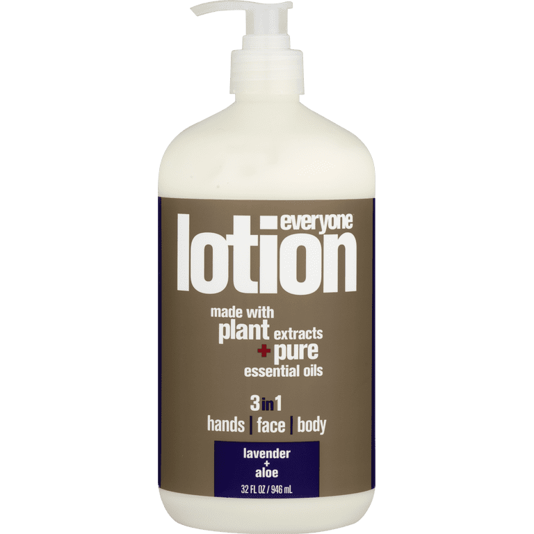 Everyone, Lotion for Hands, Face, and Body, 32 Oz, Lavender and