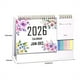 thumbnail image 2 of Small Desk Calendar 2026, Standing Desktop Calendar 12 Months(Jan. 2026 - Dec. 2026), 2 in 1 Flip Calender with Sticky Note & Memo Pages, Thick Paper Floral Calendar for Home School and Office, 2 of 3
