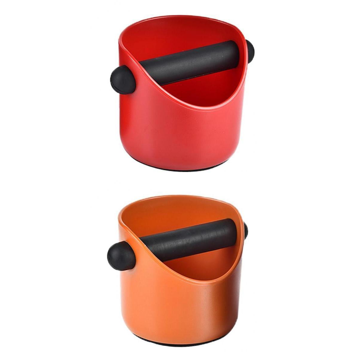 Coffee Knock Box Orange/Black  Espresso Grinds Container Recycle Holder Durable 