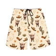 thumbnail image 3 of Binienty Men's Board Shorts Beach Shorts With Western Highland Cow Design - Quick Dry for Summer Surfing and Beach Vacations, 3 of 8