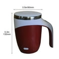 thumbnail image 2 of Automatic Stirring Mug Stainless Steel Self-Stirring Coffee Cup | Magnetized Portable Insulated Double-Layer Tumbler | Spill-Proof Lid | No Spoon Needed | 12oz | 1 Pack, 2 of 6