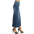 thumbnail image 2 of Fashion2Love Women's Juniors/Plus Size High Waisted Shaping Pull-On Stretch Denim Long Skirt, 2 of 5