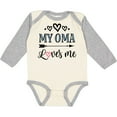 thumbnail image 3 of Inktastic My Oma Loves Me Grandchild Girls Long Sleeve Baby Bodysuit, 3 of 5