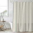 thumbnail image 6 of Light Green Lines Shower Curtain Set - 72" x 78" Washable Bathtub Curtain with 12 Hooks, Retro Minimalist Stripes Pattern Waterproof Fabric Stall Shower Curtains for Bathroom/Bathtub Décor, 6 of 6