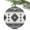 Gray, variant on Southwestern Aztec Vintage Geometric Christmas Ceramic Ornament 2025,3" Round Xmas Tree Hanging Accessories with Gold Ribbon