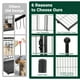 thumbnail image 4 of Parque para Mascotas de Metal – 8 Paneles Plegables con Puerta Ancha – 48" de Alto y 18 Pies de Largo – Portátil – Interior y Exterior – Camping y Patio – 27x48" – 8 Piezas, 4 of 7