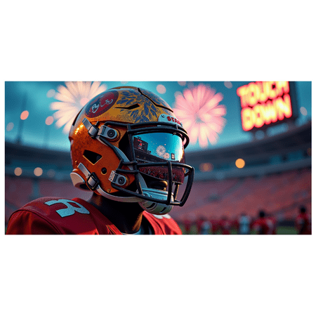 Vintage Style Football Themed Banner Touch Down Decoration for Sports Parties Football Game Events Fan Gatherings Backdrop Decorations