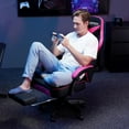 thumbnail image 2 of HOFFREE Gaming Chair Computer Chair with Speakers Massage Game Chairs with Footrest Bluetooth High Back Ergonomic Computer Gaming Chairs for Adults Reclining Video Gamer Chair Pink and Black, 2 of 9