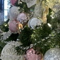 thumbnail image 6 of 4-Piece Shiny and Matte Pink Glass Ball Christmas Ornament Set 4" (100mm), 6 of 7