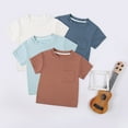 thumbnail image 2 of YTDSCS Baby Boys Girls Summer Tops T Shirts Infant Short Sleeve Crewneck Tees Solid Color Unisex Bamboo Fibre Tees Shirts 3 Months-3 Years, 2 of 9