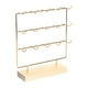 thumbnail image 1 of Soporte para pendientes de 3 niveles, 15 ganchos, colgador de almacenamiento, organizador de joyería, Base de madera para tienda de tocador de feria, 1 of 9