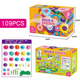 thumbnail image 1 of Juguetes de construcción de jardín de flores para niños, 109 Uds., juegos creativos de ramos de manualidades y bricolaje con caja de rosas para niños de 3, 4, 5 y 6 años, juguetes para mascotas, 1 of 5