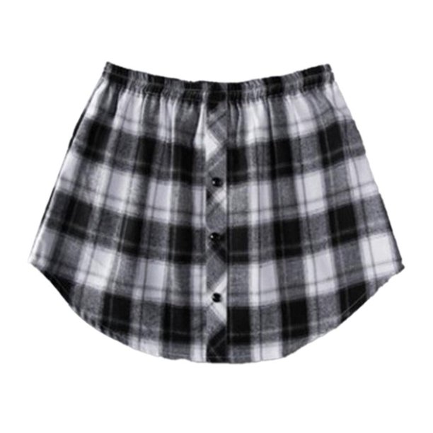 Falda extensora de camisa para mujer, capas ajustables, parte superior falsa, barrido inferior para una apariencia elegante