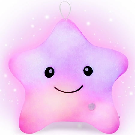 Sensory Toys for Toddlers 14 Star Plush Toddler Pillow Light Up Autism Toys Kids Sleep Aid ADHD Toys Special & Autism Needs Birthday Xmas Gifts for Boys Girls Age 3 4 5 6 7 8 9 10 11 Colorful