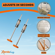 Xtenda-Leg® Ladder Leveler - Rubber Feet, Perfect for Extension Ladders, Ladder Stabilizer Attachments, Adjustable Ladder Feet, Stable Platform for Uneven Ground - Easy Installation – OSHA Approved