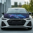 thumbnail image 2 of Uorisanigo Car Hood Cover Waterproof Purple Starry Turtle Car Bonnet Banner Elastic Polyester Automotive Exterior Accessories for Most Sedans SUV Trucks Pickup, 2 of 7