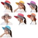 thumbnail image 4 of Sombrero de pesca tapa de borde ancho con cuerda de viento hebilla de latón cubo de verano ligero regalos de cumpleaños de secado rápido amarillo Inevent AP009138-02, 4 of 6