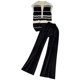 thumbnail image 1 of Pantalones Casuales de Mujer Cuello Redondo Manga Corta Tops Y Elástico de la Cintura Pantalones Largos Conjuntos, Desgaste Casual, 1 of 2