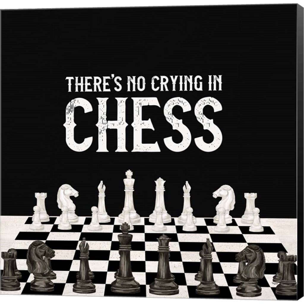 Great Art Now Rather be Playing Chess V-No Crying by Tara Reed, Canvas Wall Art, 12W x 12H
