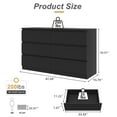 thumbnail image 4 of Resenkos Modern Mid Century 6 Drawer Wide Dressers Chests for Bedroom, Chest of Drawer Organizer Black, 4 of 9