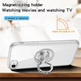 thumbnail image 5 of for iPhone SE3 Case with Ring Holder, Clear Case with 360° Rotatable Magnetic Kickstand Shockproof Protective Cover for iPhone SE3-Black, 5 of 5