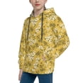thumbnail image 2 of Lsque Flower Patten Youth Hoodie Sweatshirt Pullover with Kangaroo Pocket Boys and Girls Hoodie Warm Hoodie for Kids-Large, 2 of 6