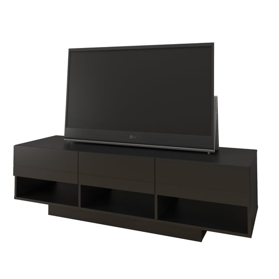 Nexera Stereo TV Stand for TVs up to 66 inches, Black