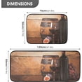 thumbnail image 2 of SKYSONIC Wooden Wine Barrel Kitchen Rugs 2 Pieces, Grapes Rustic Floor Mat Room Area Rug Washable Carpet Perfect for Living Room Bedroom Entryway, 2 of 7