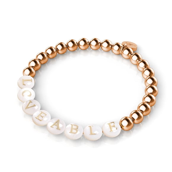 Custom Letter Bracelet | Rose Gold