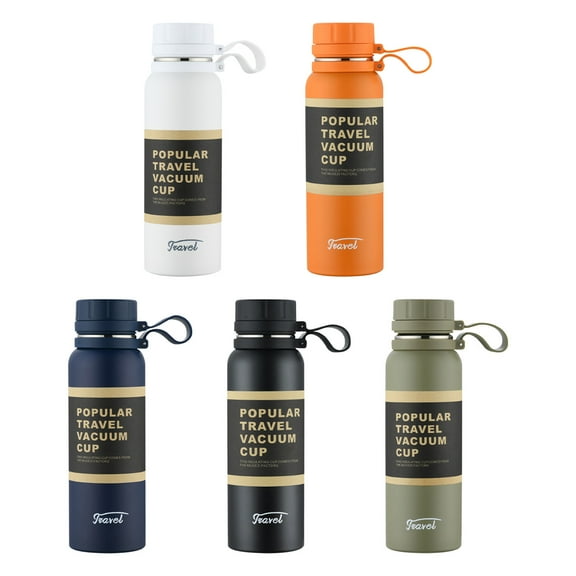 Wzzjkit Insulated Water Bottle, Thickened Stainless Steel Vacuum Metal Water Bottle, Portable Large Sports Water Bottles for Gym and Hiking 650ml