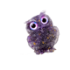 thumbnail image 2 of Mini figura de búho, regalo, recuerdo, colección decorativa, adorno, artesanía, estatua de búho Violeta, 2 of 9