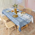 thumbnail image 4 of Boho Bohemia Flower Rectangle Tablecloth 60"x102",Waterproof Polyester Rectangle Table Cloth, Wipeable Spillproof Polyester Tablecloth for Dining, Camping, Indoor and Outdoor, 4 of 6