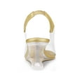 thumbnail image 3 of BLISSFUL STEP Women's Shoes Clear Wedge Heels Rhinestone Peep Toe Slingback Transparent Shoes Gold 8, 3 of 8