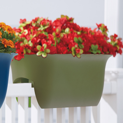 Plastic Rail Planters26 WideLiving Green