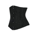 thumbnail image 4 of Women's Fashion Waist Trainer Balck Corset Waist Training Corsets and Bustiers Underbust Corset with Thong, 4 of 7