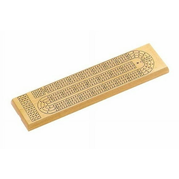Chh 2425 15"" 3 Track Wooden Cribbage Board & 9 Plastic Pegs Natural