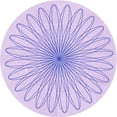 thumbnail image 1 of Ahgly Company Machine Washable Indoor Round Transitional Purple Mimosa Purple Area Rugs, 7' Round, 1 of 7