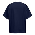 thumbnail image 5 of Mens Fashion Short Sleeve Tshirts Workout Oversize Pullover Solid Color Casual Tees Navy XXL, 5 of 5
