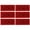 6x Red, variant on 3-1/8" Rectangular Stick On Reflector - Trailers, Trucks, 2x Amber