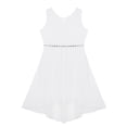 thumbnail image 4 of inhzoy Kids Big Girls Flower Girls Dress Chiffon Rhinestone Bridesmaid Wedding Birthday Party Gowns,Sizes 4-16 White 4, 4 of 9