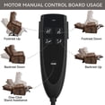 thumbnail image 6 of Living Room Recliners, Brown Leatheraire Heat Massage Dual Motor Infinite Position Up to 350 LBS Large Electric Power Lift Recliners with Hidden Cup Holders, Power-Remote, Medium-firm and Heavy Duty, 6 of 20