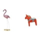 thumbnail image 1 of Estatua de resina de pájaro y escultura ornamental de caballo de Dala sueco para decoración del hogar o jardín, con soporte metálico para estantería o, 1 of 8