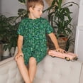 thumbnail image 4 of Balery Monstera Leaves Conjunto de Pijama Infantil de Manga Corta con Estampado – Ropa de Dormir de Algodón Suave-XX-Large, 4 of 6