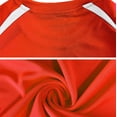 thumbnail image 6 of CPNG Boys Girls Summer Football Sports Outfits Short Sleeve Round Neck T-Shirt Shorts and Socks 3 Piece Set Kids Training Competition Set(Red,5-6 Years), 6 of 7