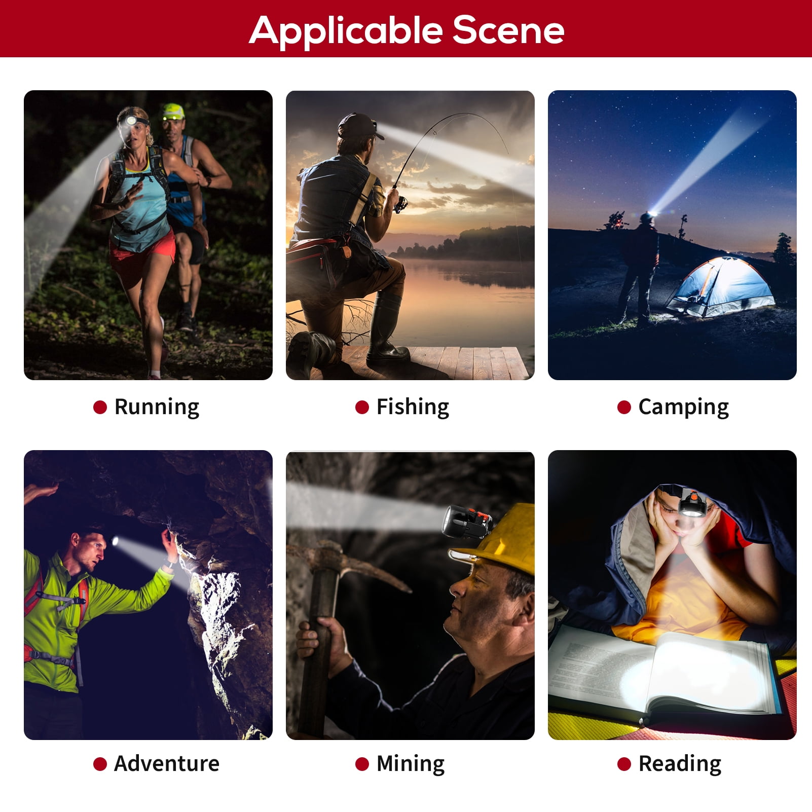 Hunting Friends Coon Hunting Lights Waterproof Mining Light Explosion Proof Miners Headlamp Rechargeable Headlight Flashlight for Mining Coal Night Fishing Hunting Camping